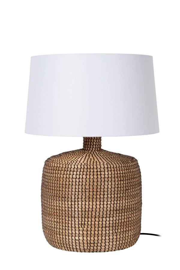 Lucide Premium AMBALA - Tafellamp - Ø 45 cm - 1xE27 - Naturel - uitgezet